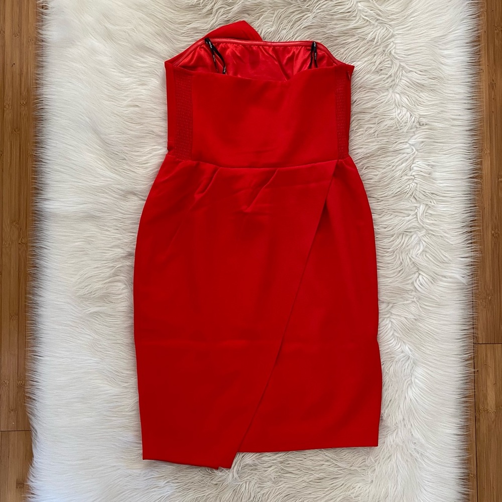 City Chic Strapless Red Dress - Picture 9 of 11